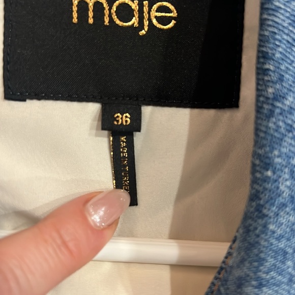 Maje Denim & Sherpa Jacket - Picture 5 of 5